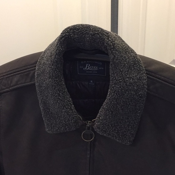 GH Bass & Co Vegan-Leather Bomber Jacket/New - Picture 4 of 7